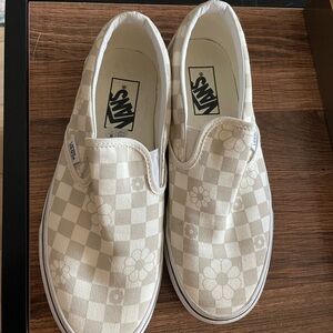 Vans Slip-On Shoes - Cream Checkered